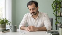مردی با کم‌پشتی مو در کنار بسته قرص؛ تصویر مفهومی مقاله فیناستراید